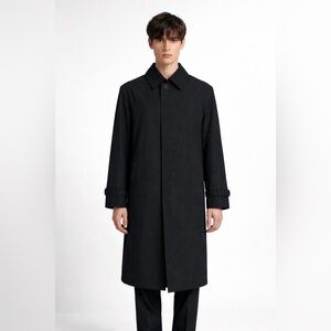 LONDON FOG - Black Trench Coat Removable Wool Lining | Classic Raincoat